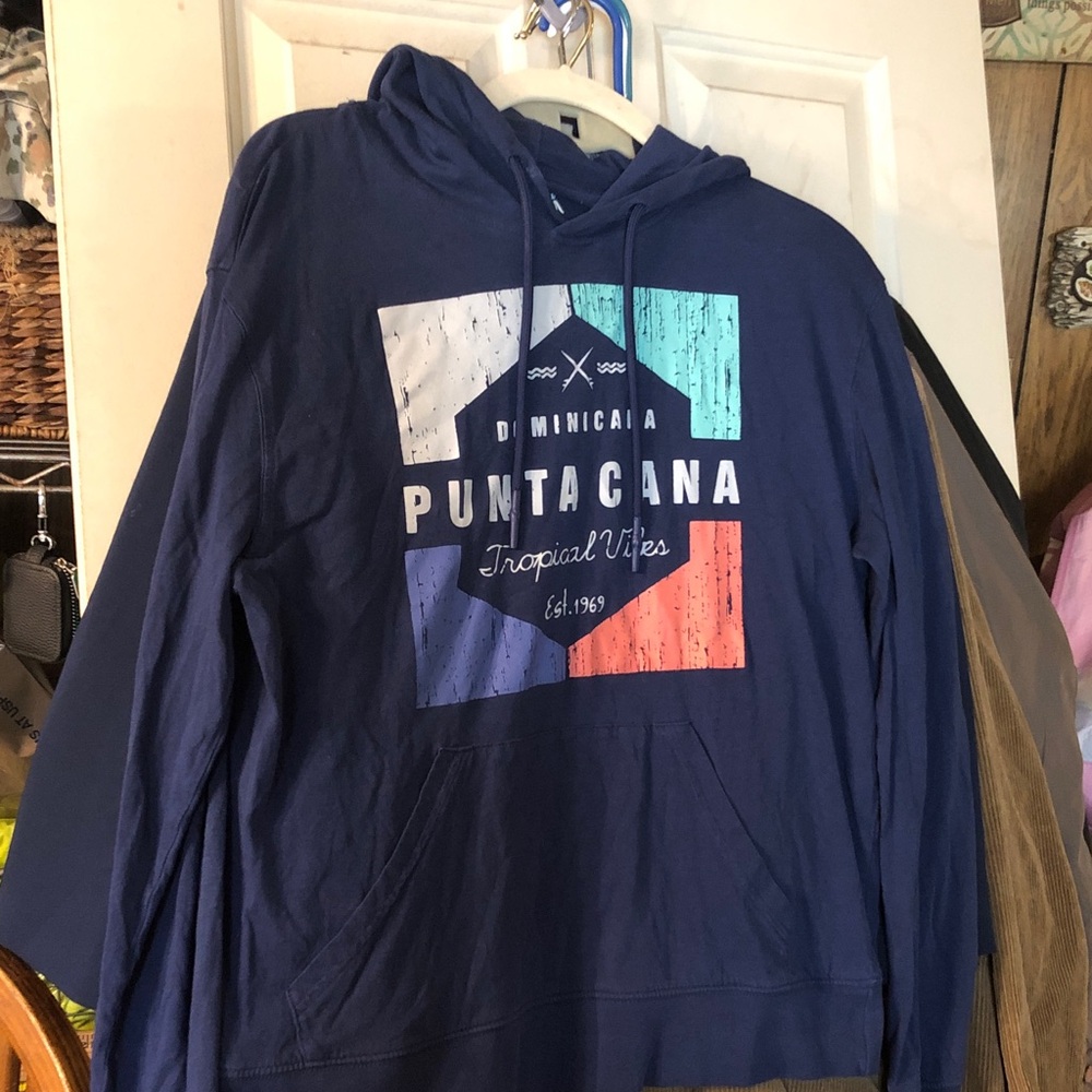 Punta Cana Graphic Hoodie - Navy Blue